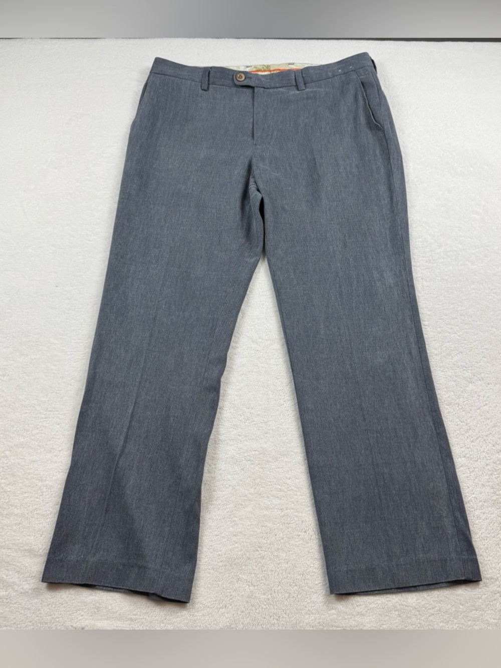 Tommy Bahama silk blend pants men’s size 34X30 gray actual size 37X30 straight